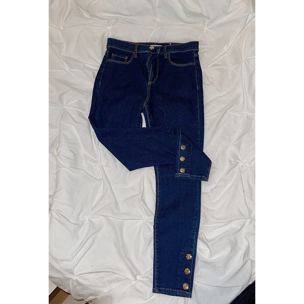 LOFT Dark Blue Wash Skinny Jeans (28)